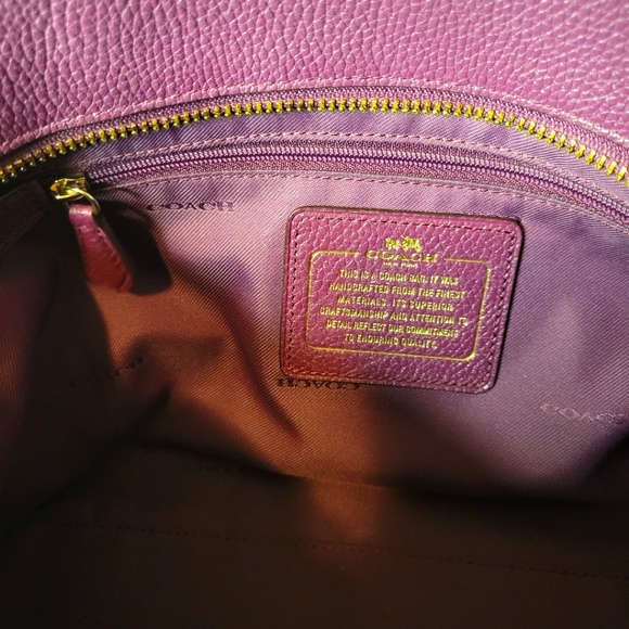 Coach | Purple Pebbled Small Sohia Tote - Picture 9 of 16